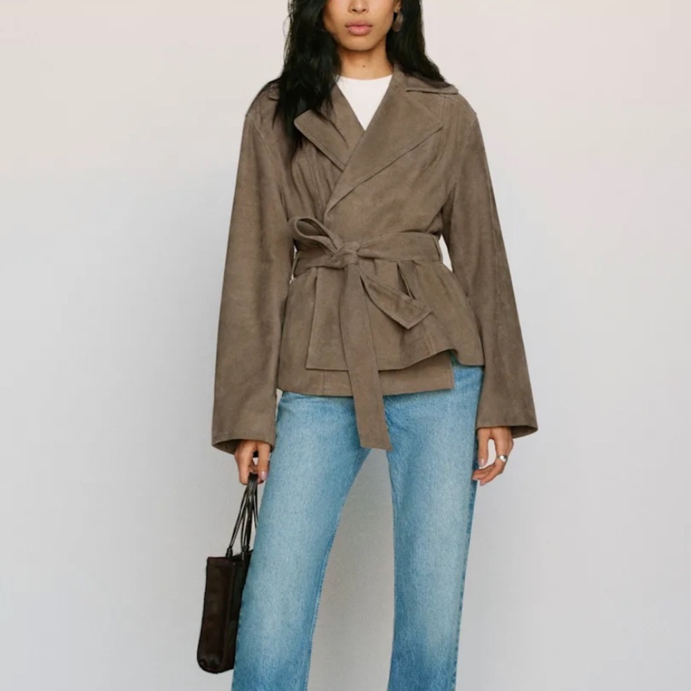 NEW NWT Reformation Veda Jaden Cropped Trench - Picture 3 of 5